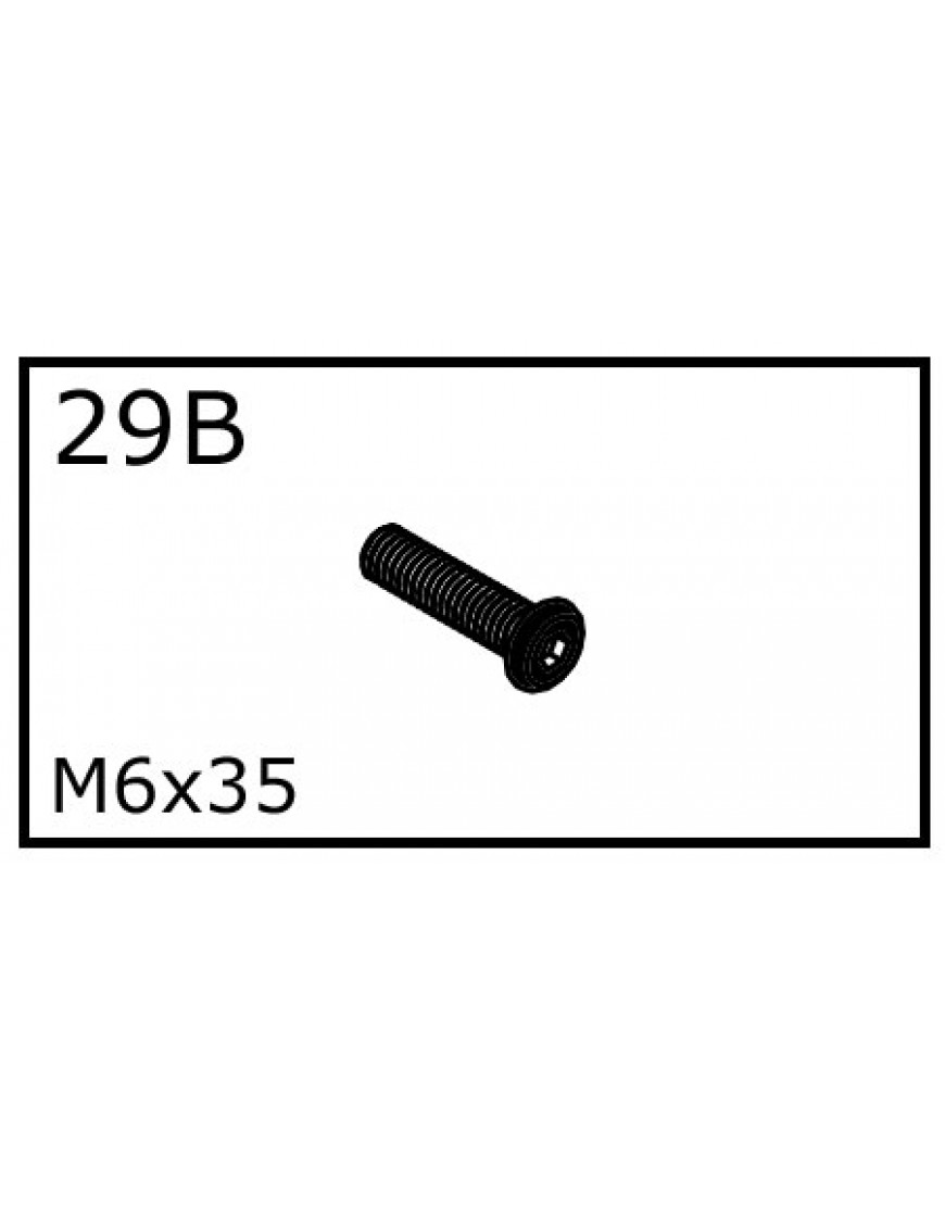 BOUT M6x35mm ZWART